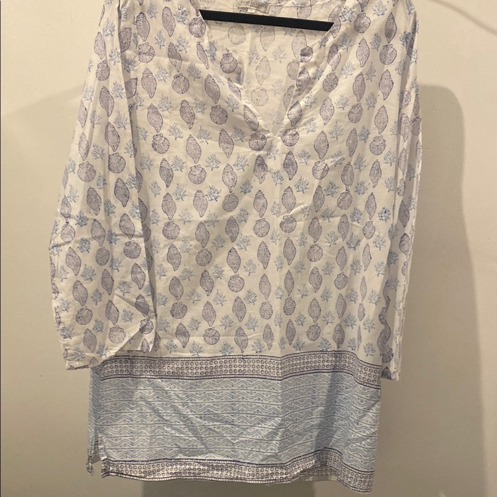 Blue and White Women's Tunic